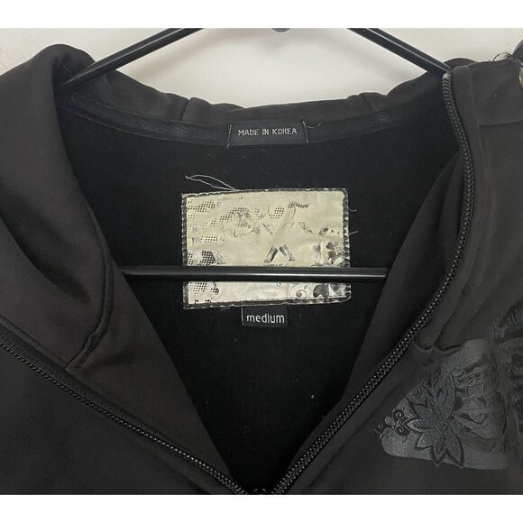 Roxy Snowboard Ski Jacket Black Medium Full Zip Hoodie - Picture 3 of 11